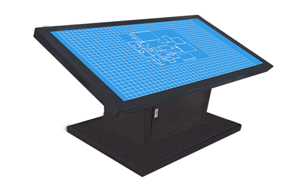 auto-adjustable interactable touchscreen table