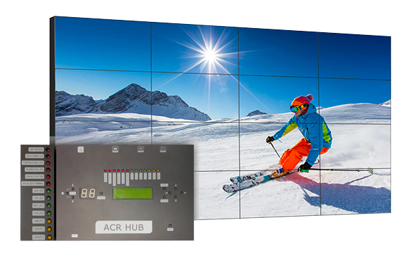3x4 video wall with an ACR hub