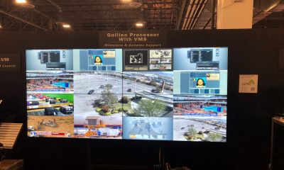 A video wall at the ISC West showcase