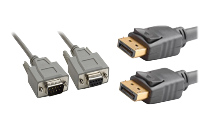 DisplayPort & RS-232 for video wall bundles