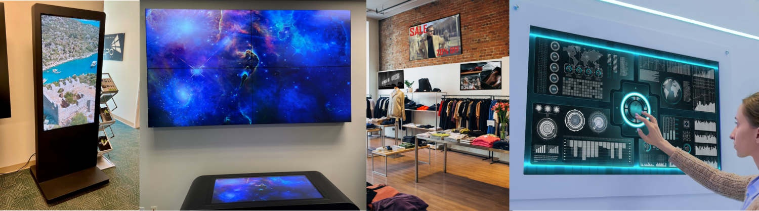 Design blog banner with different types of LCD displays featured.