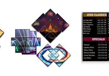 multiple Ultra slim profile displays