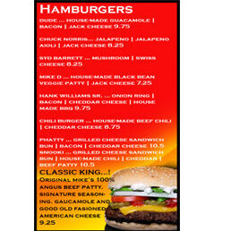 Ultra slim profile display uised as a menu board